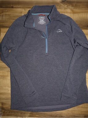 L.L.Bean Men’s Quarter-Zip Pullover in Heather Charcoal